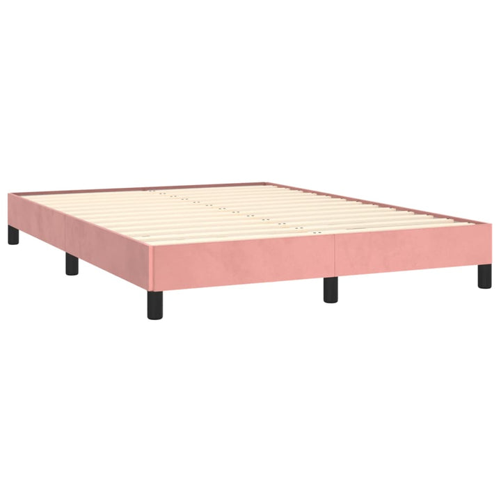 sengeramme 140x190 cm fløjl pink
