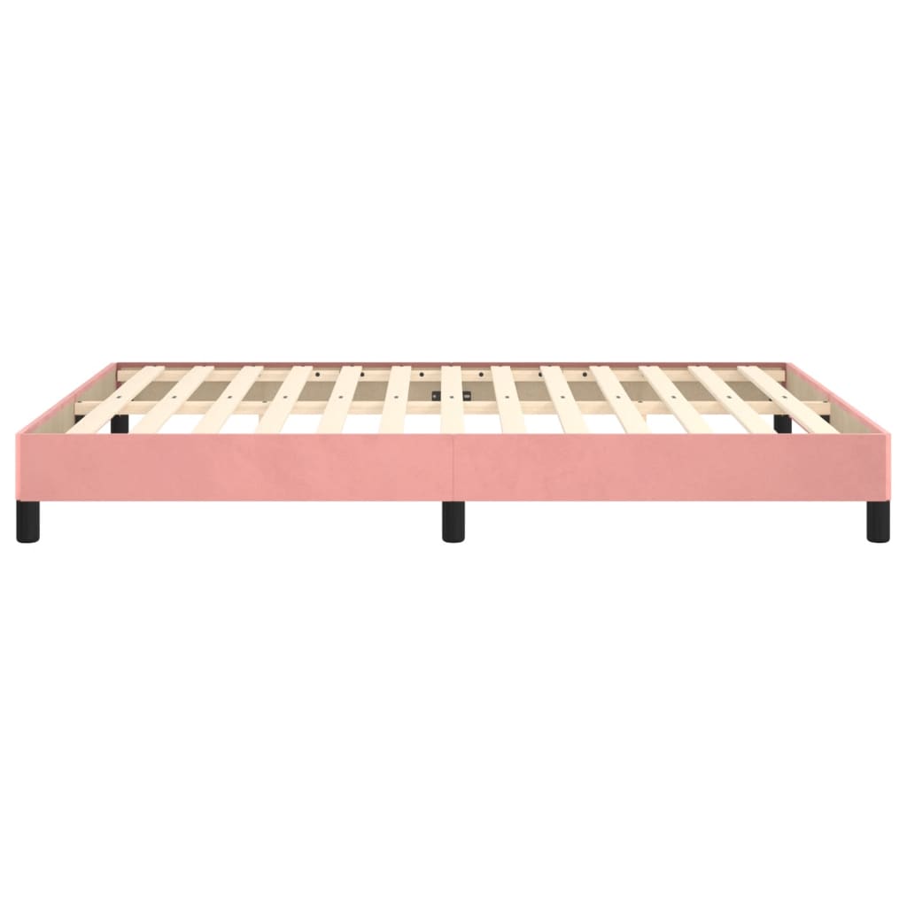 sengeramme 140x190 cm fløjl pink