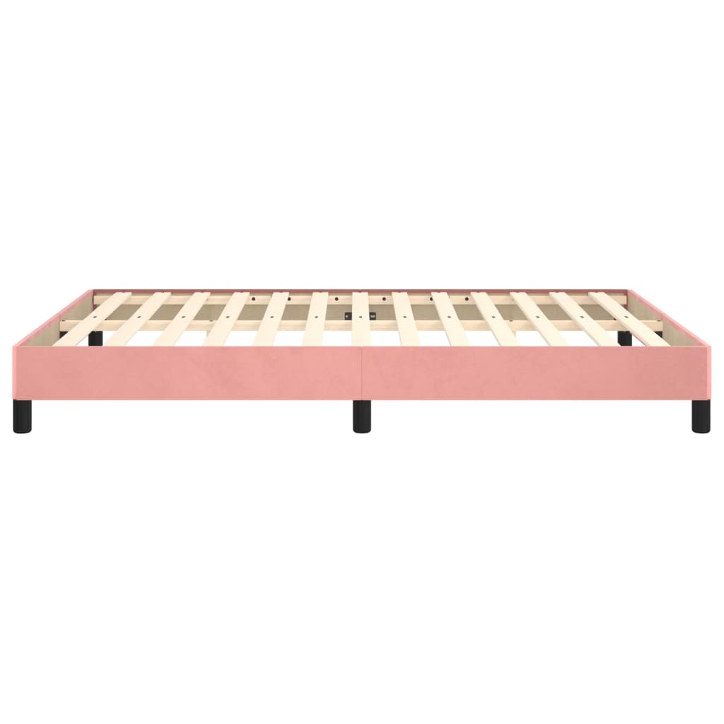 sengeramme 140x200 cm fløjl pink