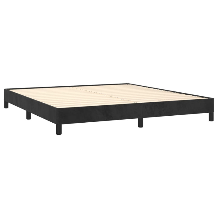Sengeramme uden madras Sort 160x200 cm Fløjl