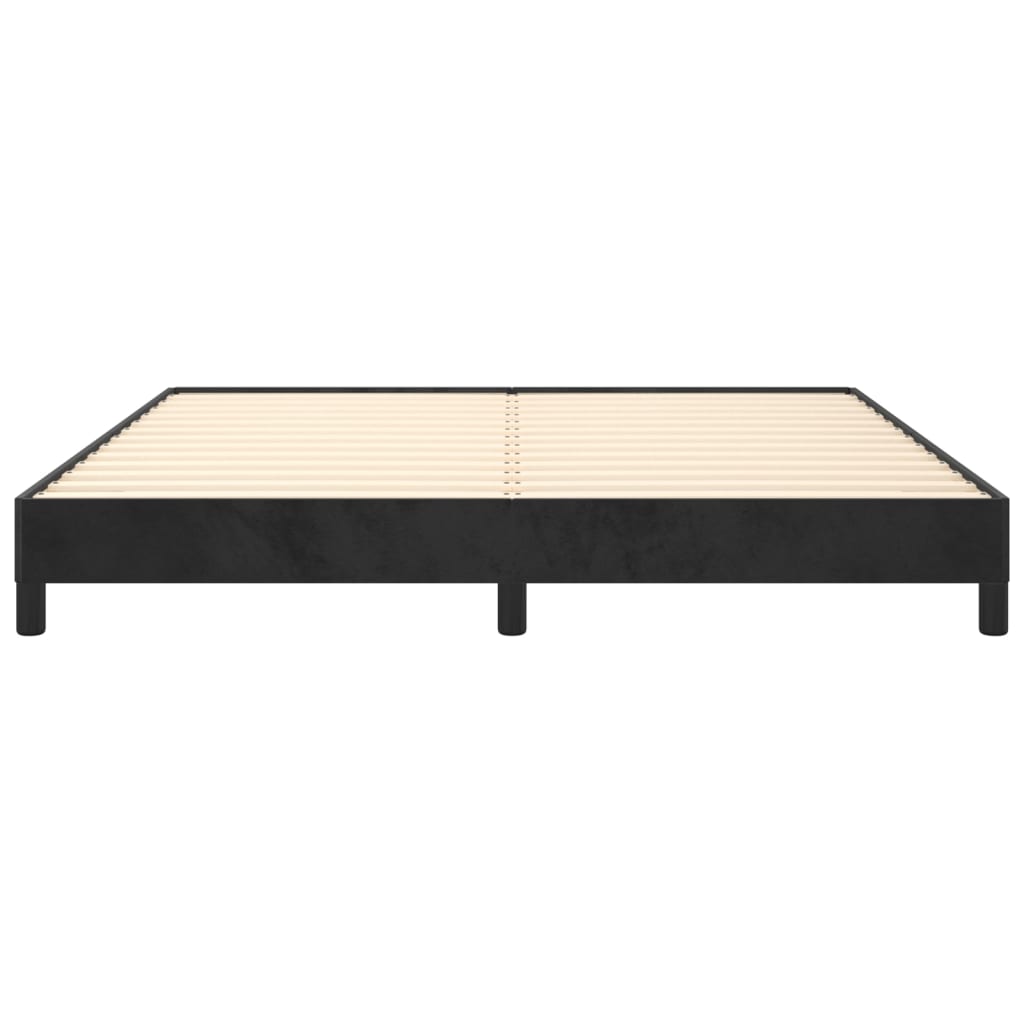 Sengeramme uden madras Sort 160x200 cm Fløjl