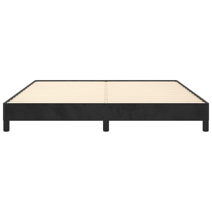 Sengeramme uden madras Sort 160x200 cm Fløjl