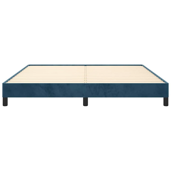 Sengeramme uden madras Mørkeblå 160x200 cm Fløjl