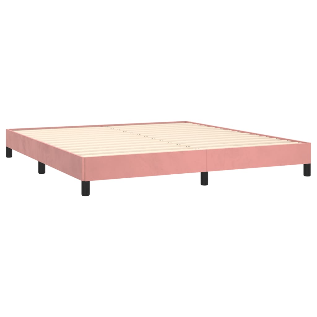 sengeramme 160x200 cm fløjl pink