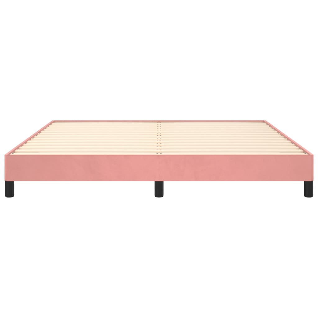 sengeramme 160x200 cm fløjl pink