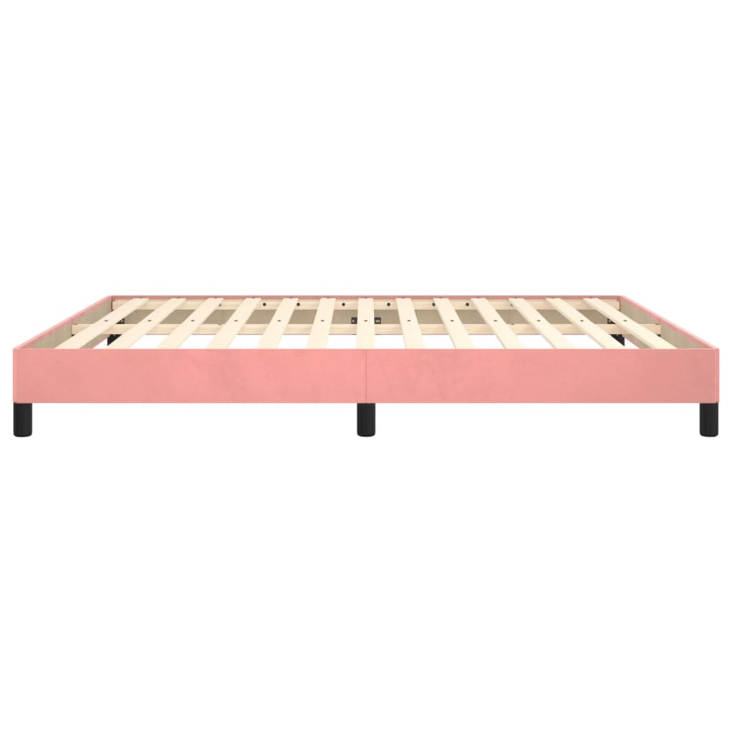 sengeramme 160x200 cm fløjl pink