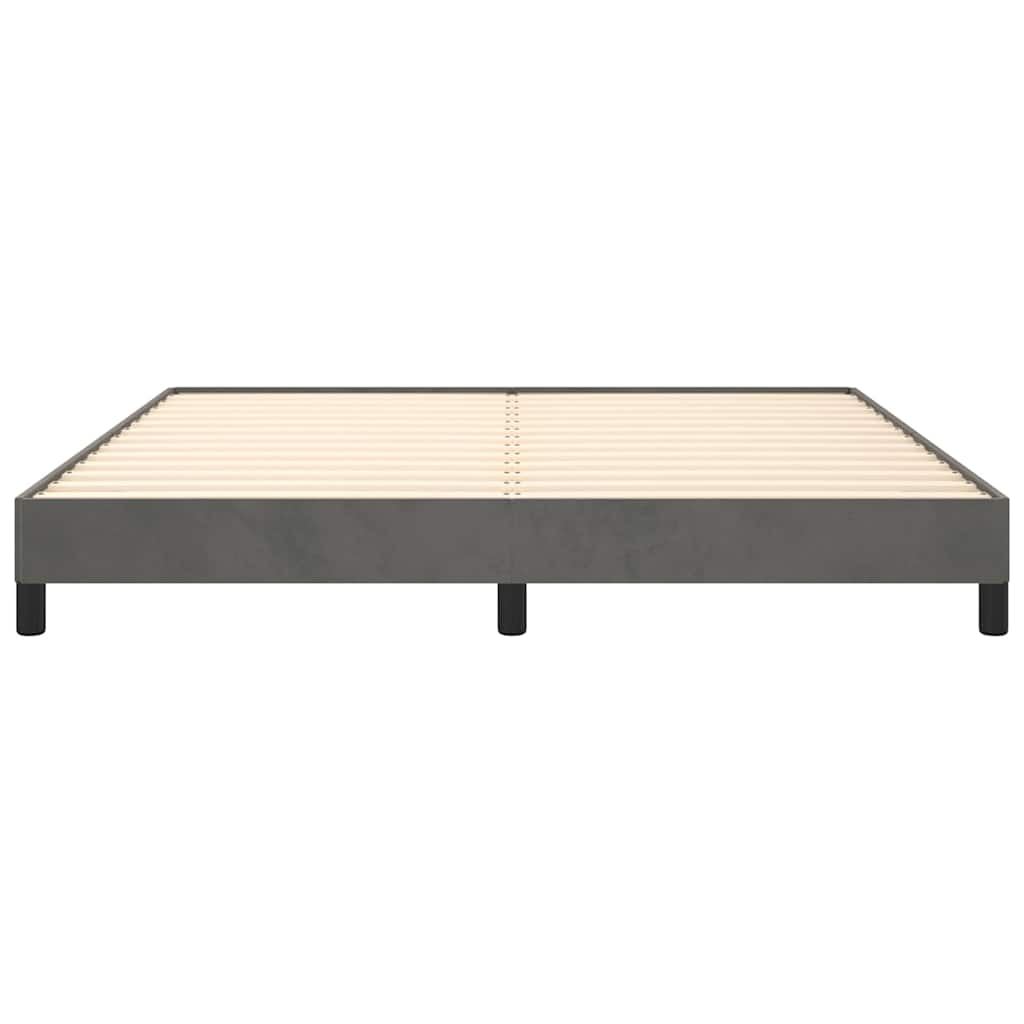 Sengeramme uden madras Mørkegrå 180x200 cm Fløjl