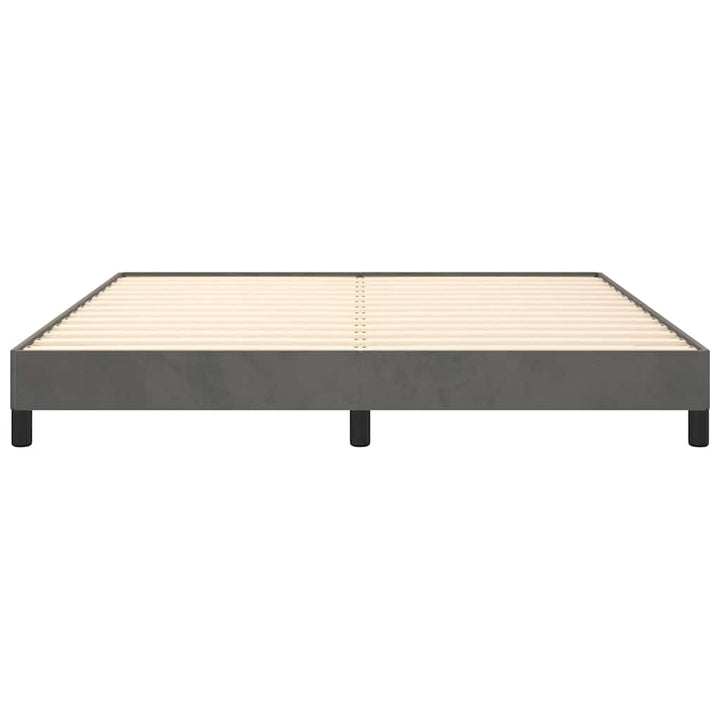 Sengeramme uden madras Mørkegrå 180x200 cm Fløjl