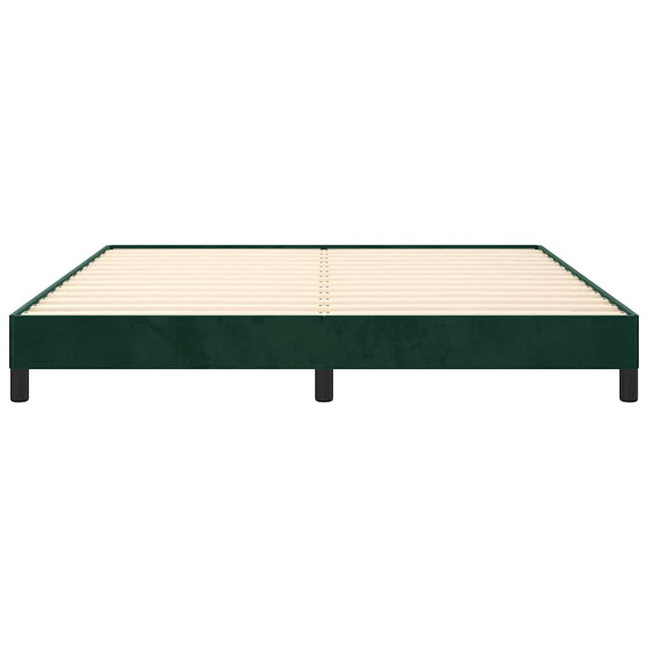 Sengeramme uden madras Mørkegrøn 180x200 cm Fløjl