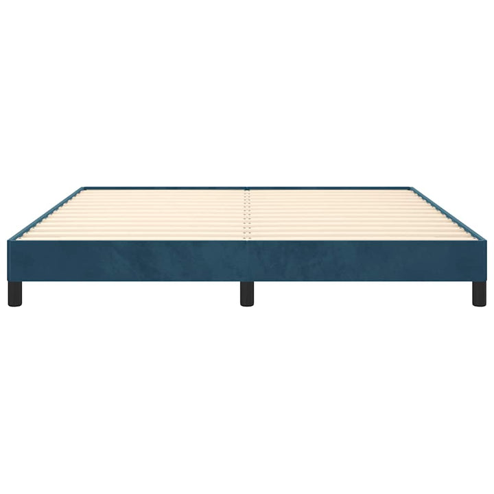 Sengeramme uden madras Mørkeblå 180x200 cm Fløjl