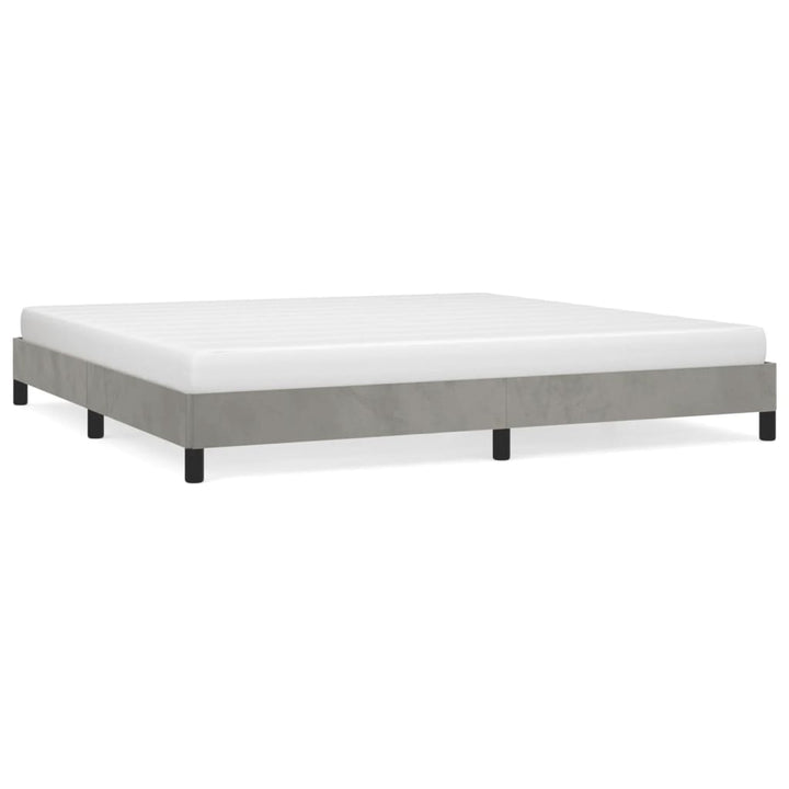 Sengeramme uden madras Lysegrå 200x200 cm Fløjl