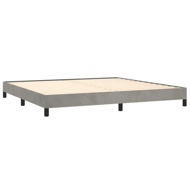 Sengeramme uden madras Lysegrå 200x200 cm Fløjl