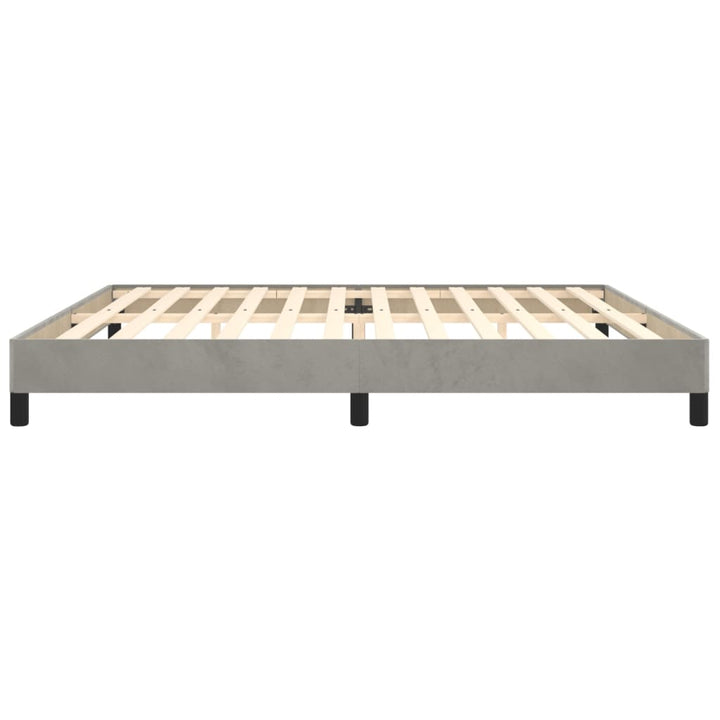 Sengeramme uden madras Lysegrå 200x200 cm Fløjl