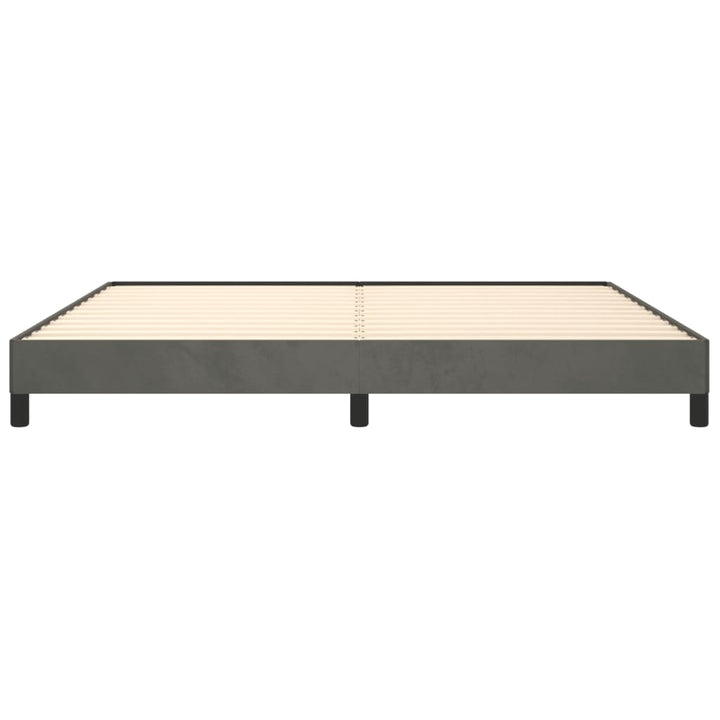 Sengeramme uden madras Mørkegrå 200x200 cm Fløjl