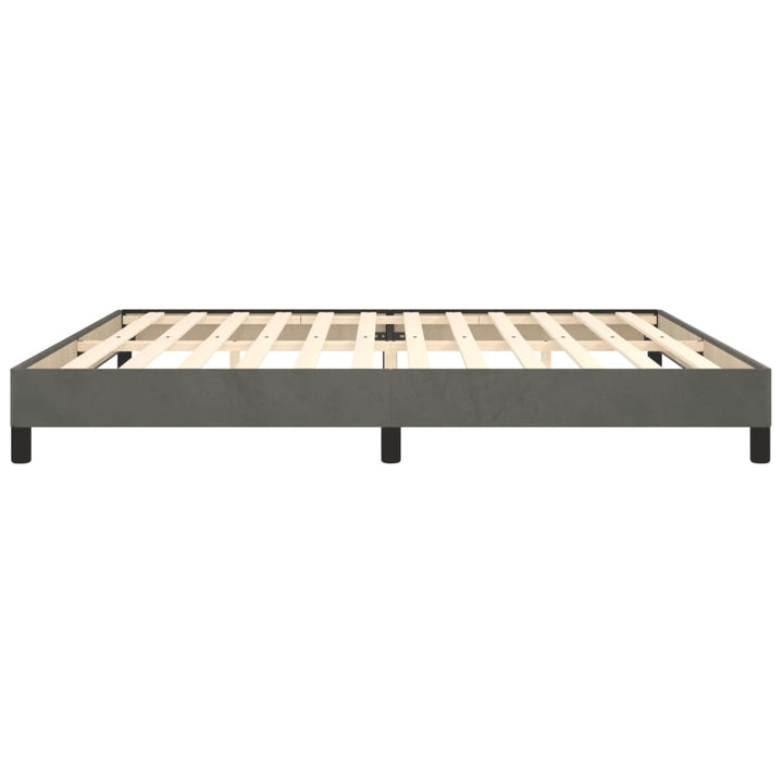 Sengeramme uden madras Mørkegrå 200x200 cm Fløjl