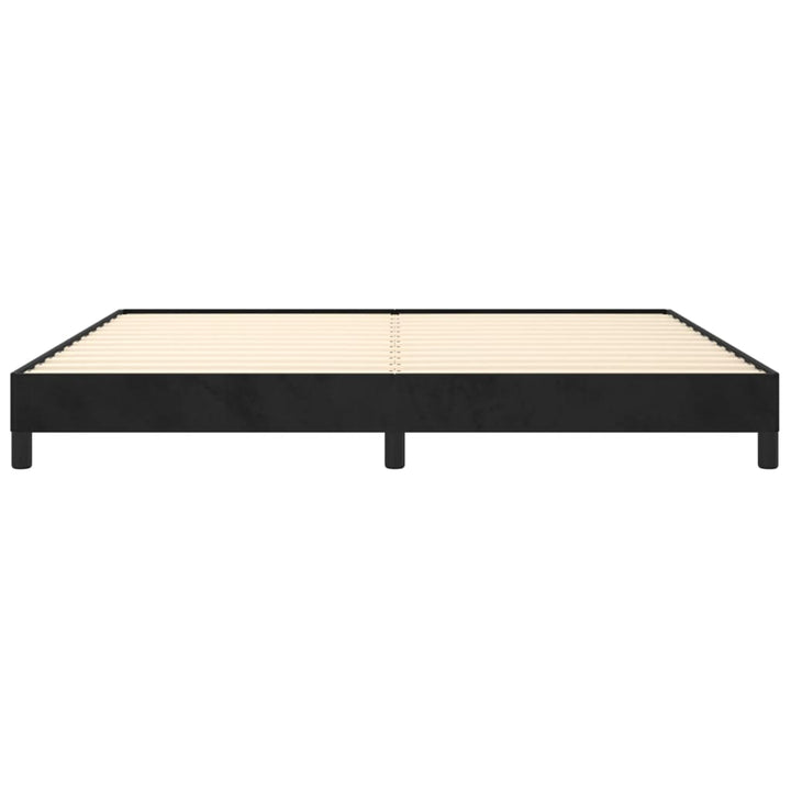 Sengeramme uden madras Sort 200x200 cm Fløjl