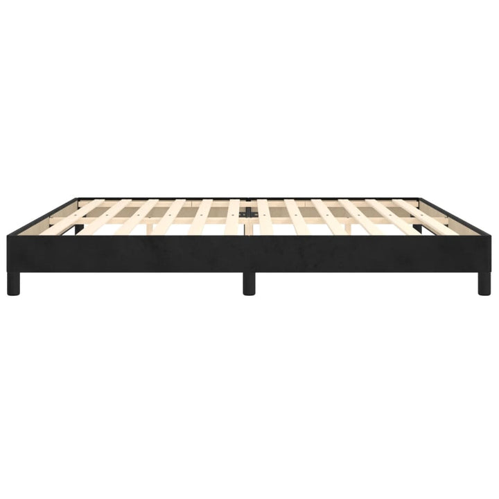 Sengeramme uden madras Sort 200x200 cm Fløjl