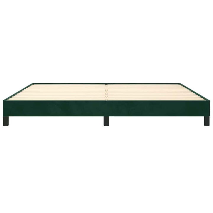 Sengeramme uden madras Mørkegrøn 200x200 cm Fløjl