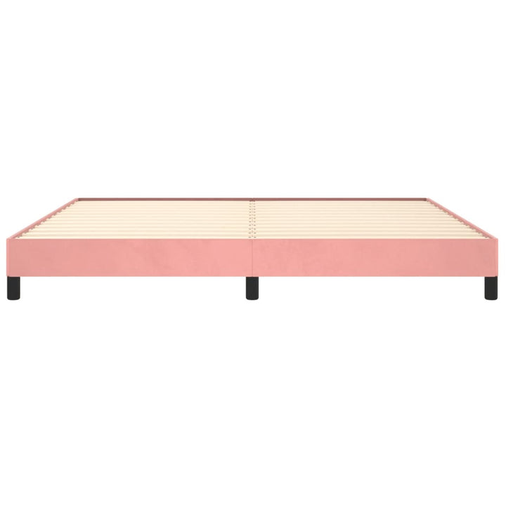 sengeramme 200x200 cm fløjl pink