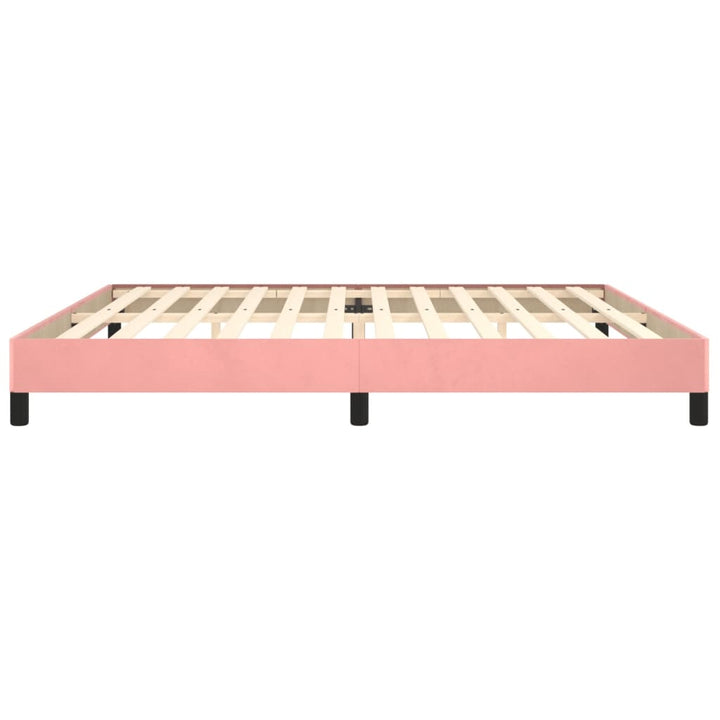 sengeramme 200x200 cm fløjl pink