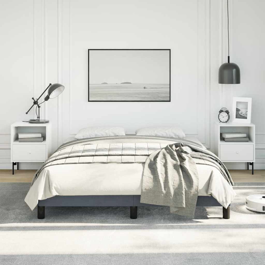 sengestel uden madras mørkegrå 137x190 cm fuldfløjl