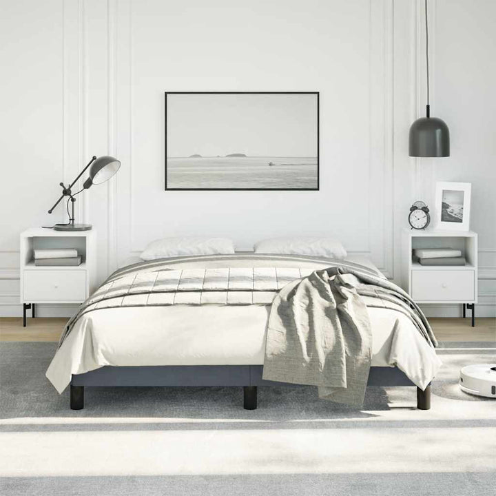 sengestel uden madras mørkegrå 137x190 cm fuldfløjl
