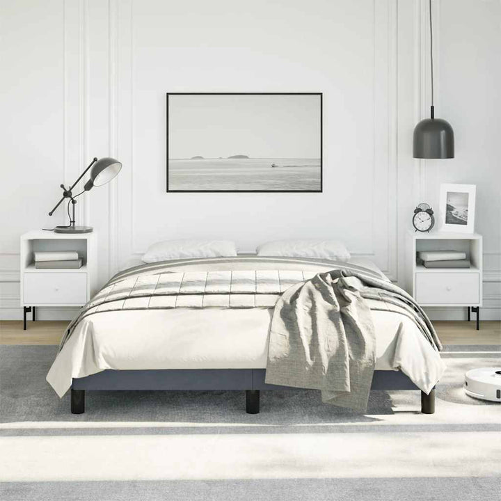 sengestel uden madras mørkegrå 137x190 cm fuldfløjl