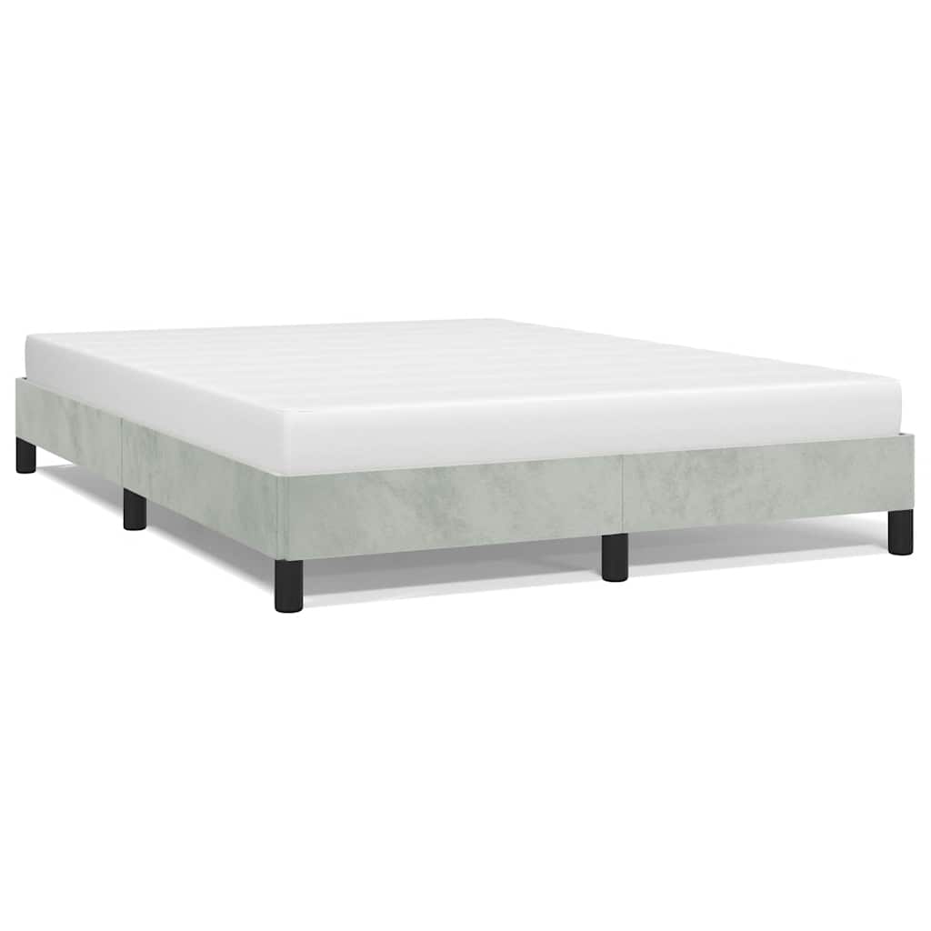 sengestel uden madras lysegrå 152x203 cm queen size velour