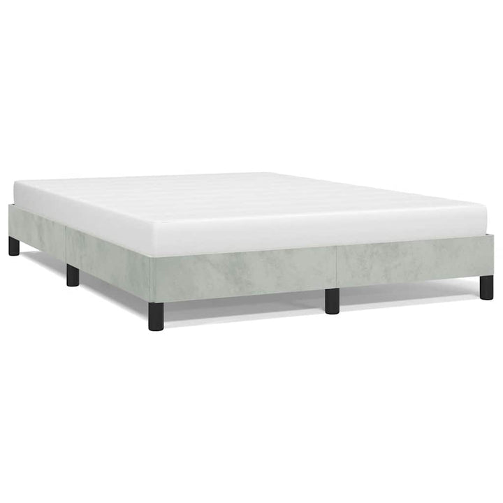 sengestel uden madras lysegrå 152x203 cm queen size velour