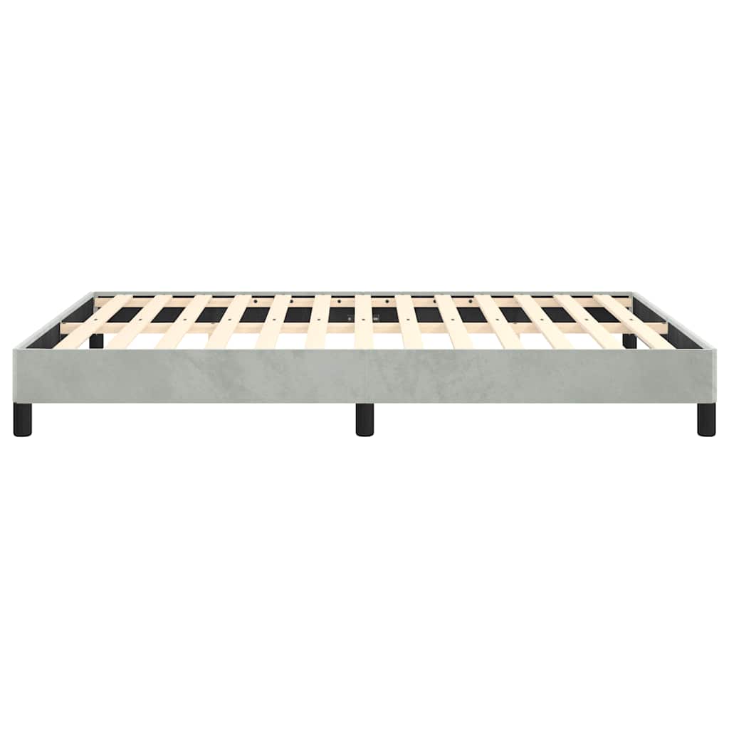 sengestel uden madras lysegrå 152x203 cm queen size velour