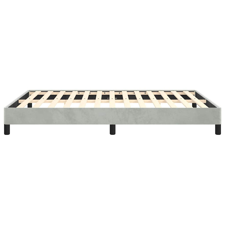 sengestel uden madras lysegrå 152x203 cm queen size velour