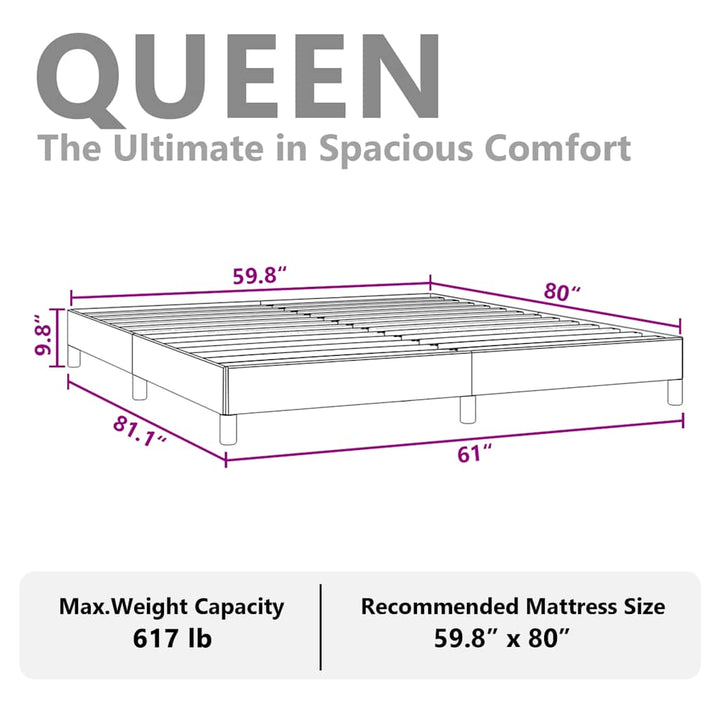 sengestel uden madras lysegrå 152x203 cm queen size velour