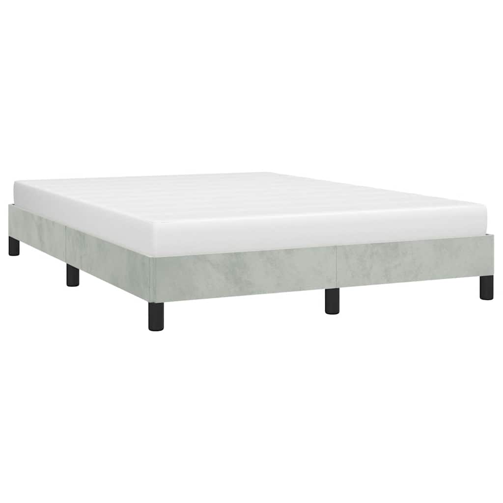 sengestel uden madras lysegrå 152x203 cm queen size velour
