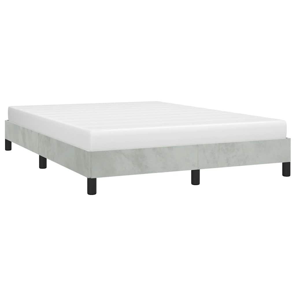 sengestel uden madras lysegrå 152x203 cm queen size velour