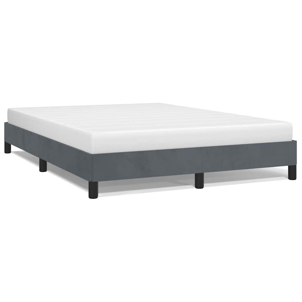 sengestel uden madras mørkegrå 152x203 cm queen size velour