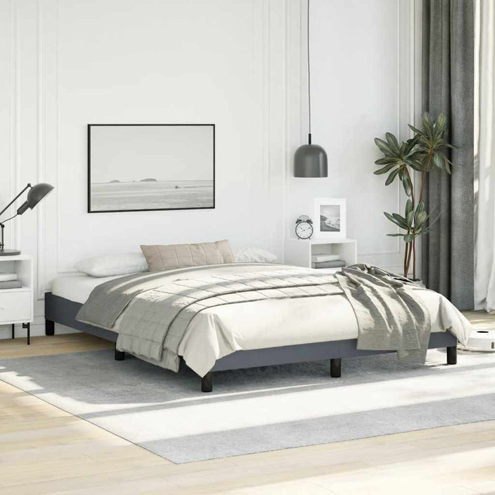 sengestel uden madras mørkegrå 152x203 cm queen size velour