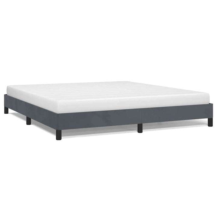 sengestel uden madras mørkegrå 193x203 cm kingsize velour