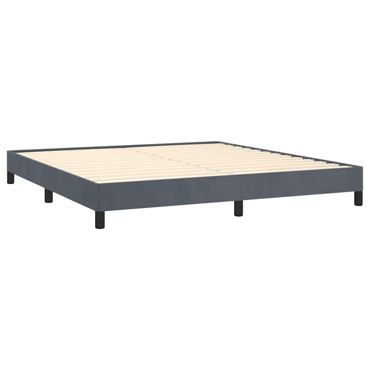 sengestel uden madras mørkegrå 193x203 cm kingsize velour