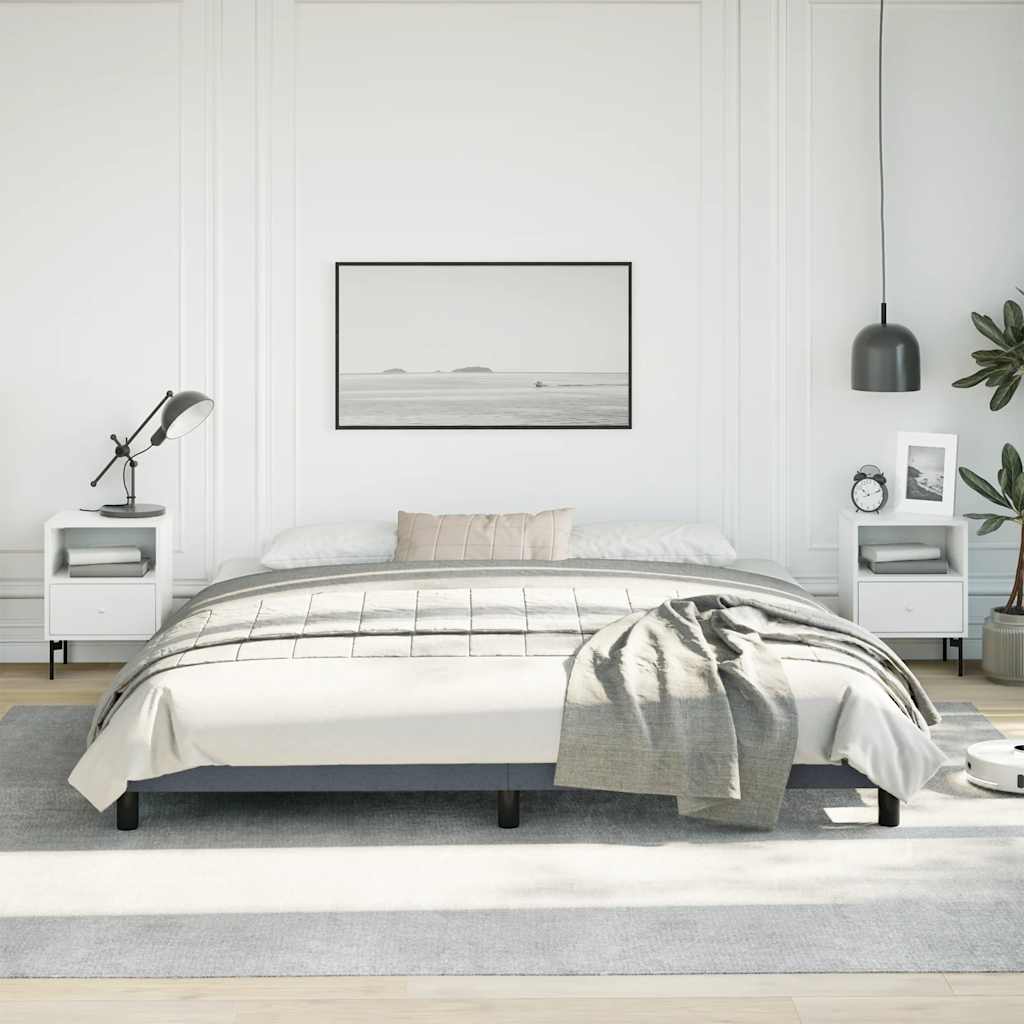 sengestel uden madras mørkegrå 193x203 cm kingsize velour