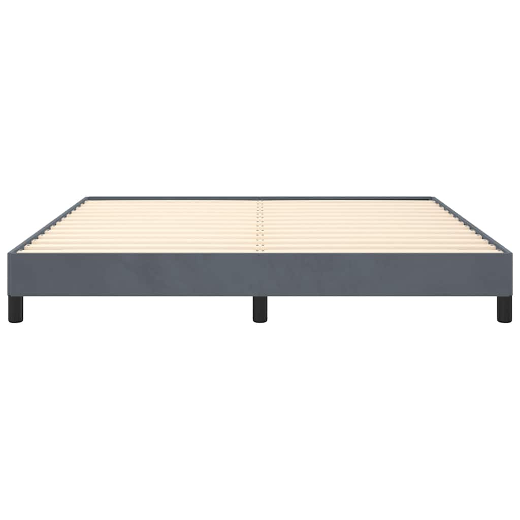 sengestel uden madras mørkegrå 193x203 cm kingsize velour