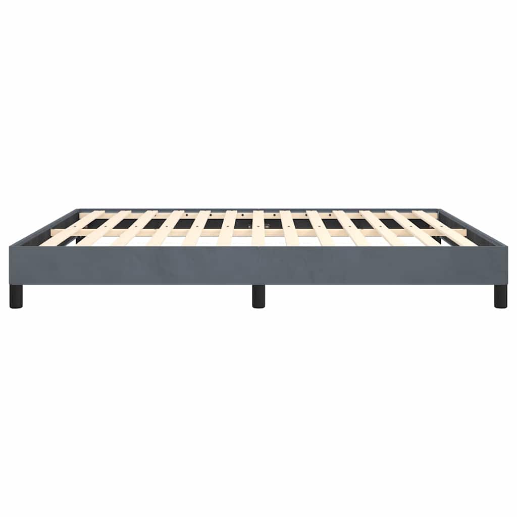 sengestel uden madras mørkegrå 193x203 cm kingsize velour