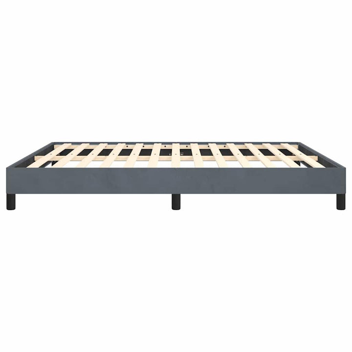sengestel uden madras mørkegrå 193x203 cm kingsize velour