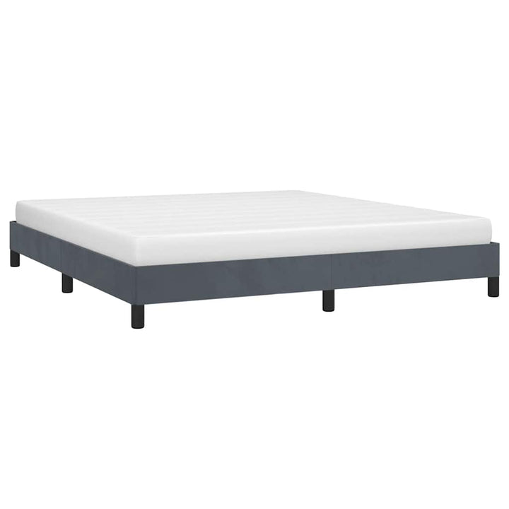 sengestel uden madras mørkegrå 193x203 cm kingsize velour