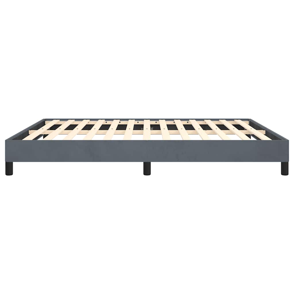 sengestel uden madras mørkegrå California king size velour