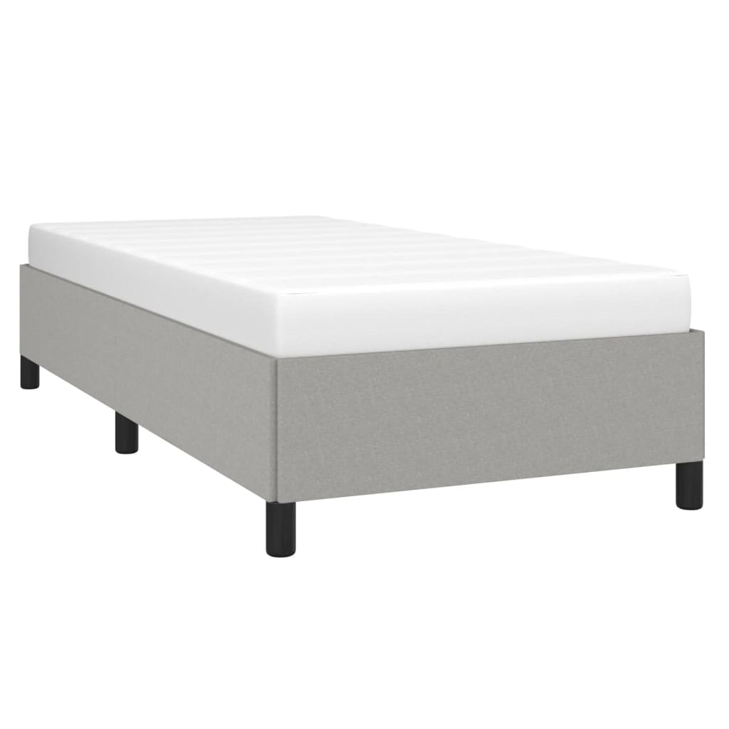 Sengeramme uden madras Lysegrå 80x200 cm Stof