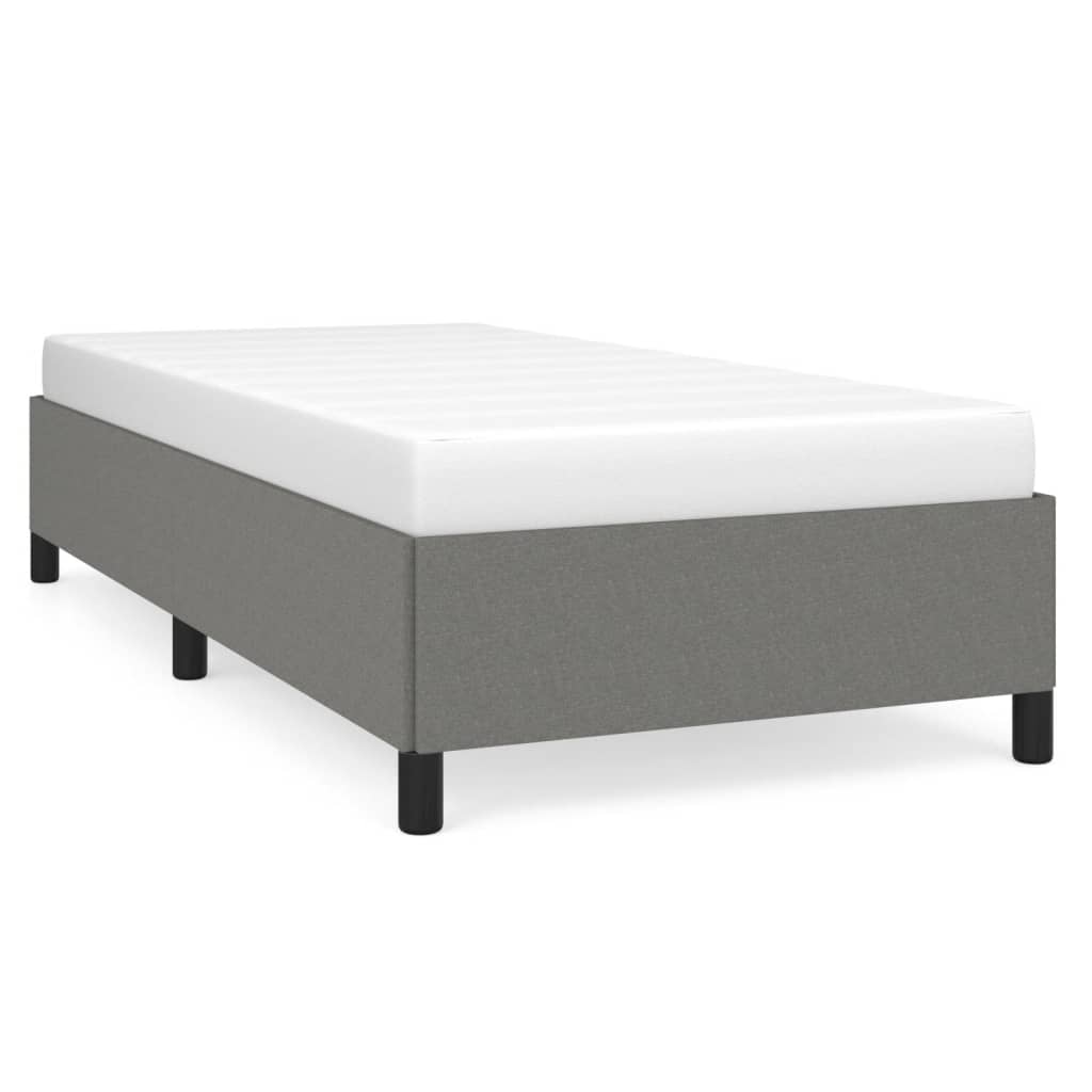 Sengeramme uden madras Mørkegrå 80x200 cm Stof