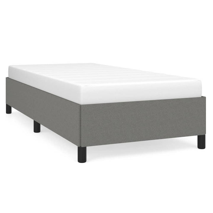 Sengeramme uden madras Mørkegrå 80x200 cm Stof