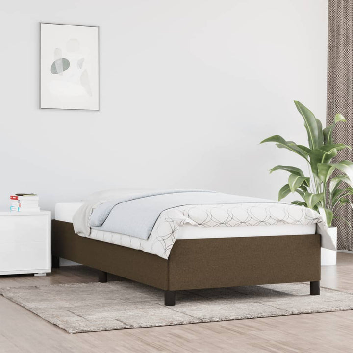 Sengeramme uden madras Mørkebrun 80x200 cm Stof