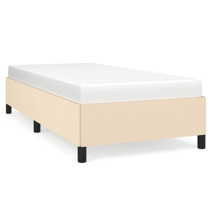 sengeramme uden madras 80x200 cm stof cremefarvet
