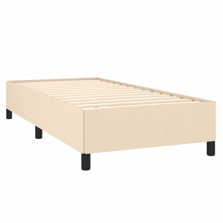 sengeramme uden madras 80x200 cm stof cremefarvet